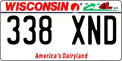 WI license plate 338XND
