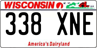 WI license plate 338XNE