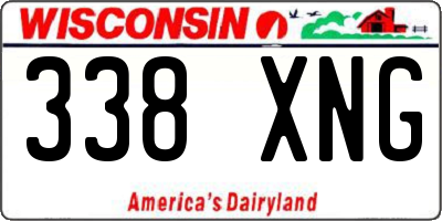 WI license plate 338XNG