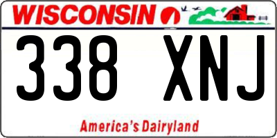 WI license plate 338XNJ