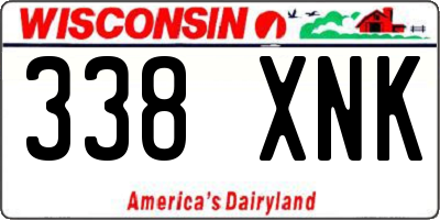 WI license plate 338XNK