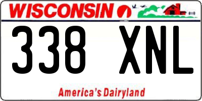 WI license plate 338XNL