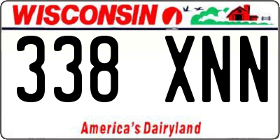 WI license plate 338XNN