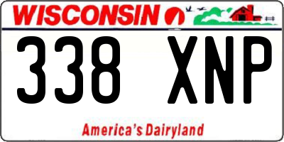 WI license plate 338XNP