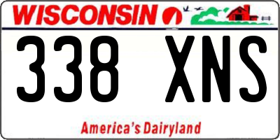 WI license plate 338XNS