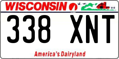 WI license plate 338XNT