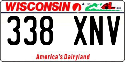 WI license plate 338XNV