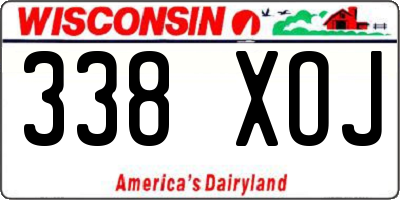 WI license plate 338XOJ