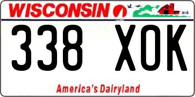 WI license plate 338XOK