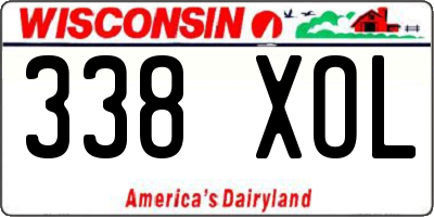 WI license plate 338XOL