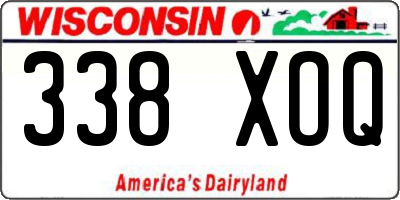 WI license plate 338XOQ