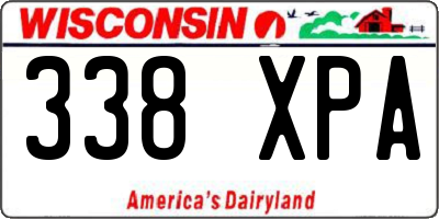 WI license plate 338XPA