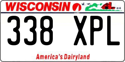 WI license plate 338XPL