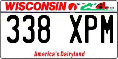 WI license plate 338XPM
