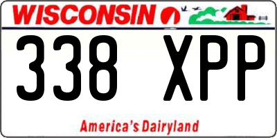 WI license plate 338XPP