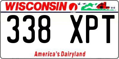 WI license plate 338XPT