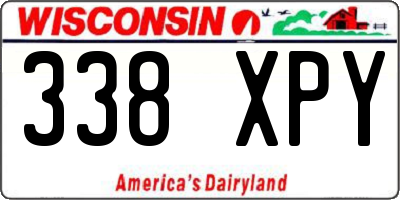 WI license plate 338XPY