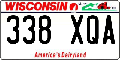 WI license plate 338XQA