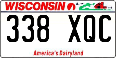 WI license plate 338XQC