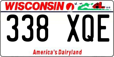 WI license plate 338XQE