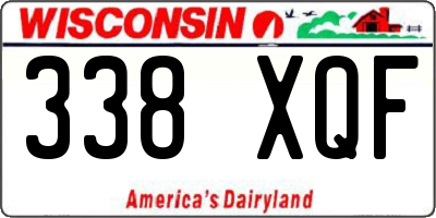 WI license plate 338XQF