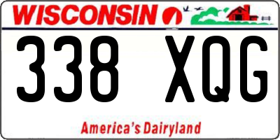 WI license plate 338XQG