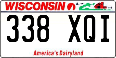 WI license plate 338XQI
