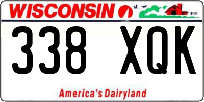 WI license plate 338XQK