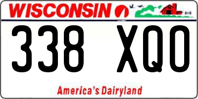 WI license plate 338XQO