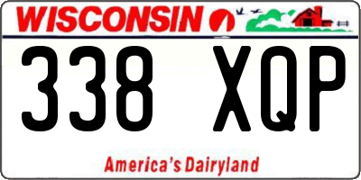 WI license plate 338XQP
