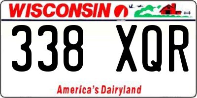 WI license plate 338XQR