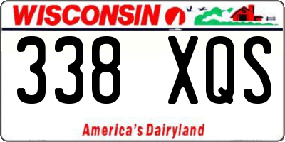WI license plate 338XQS
