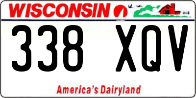 WI license plate 338XQV