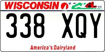 WI license plate 338XQY