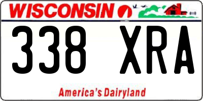 WI license plate 338XRA