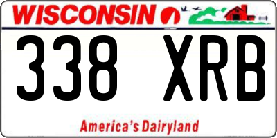 WI license plate 338XRB