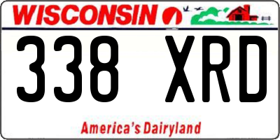 WI license plate 338XRD