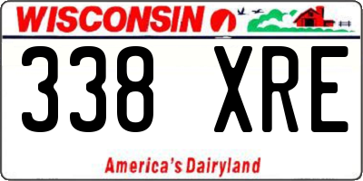 WI license plate 338XRE