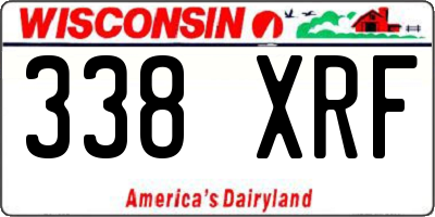WI license plate 338XRF