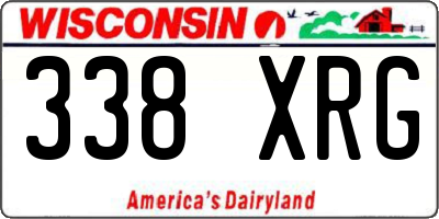 WI license plate 338XRG