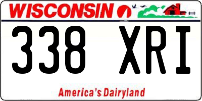 WI license plate 338XRI