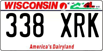 WI license plate 338XRK