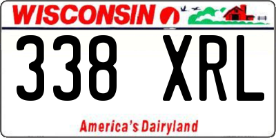 WI license plate 338XRL