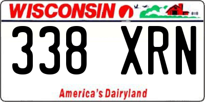 WI license plate 338XRN