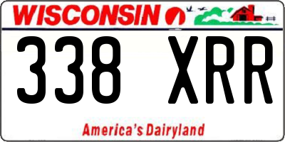 WI license plate 338XRR