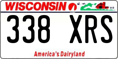 WI license plate 338XRS