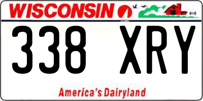 WI license plate 338XRY