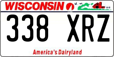 WI license plate 338XRZ