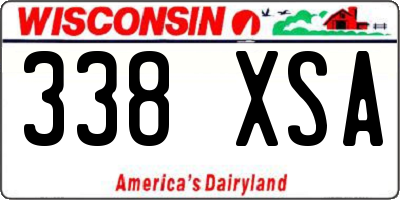 WI license plate 338XSA