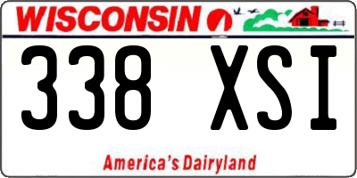 WI license plate 338XSI